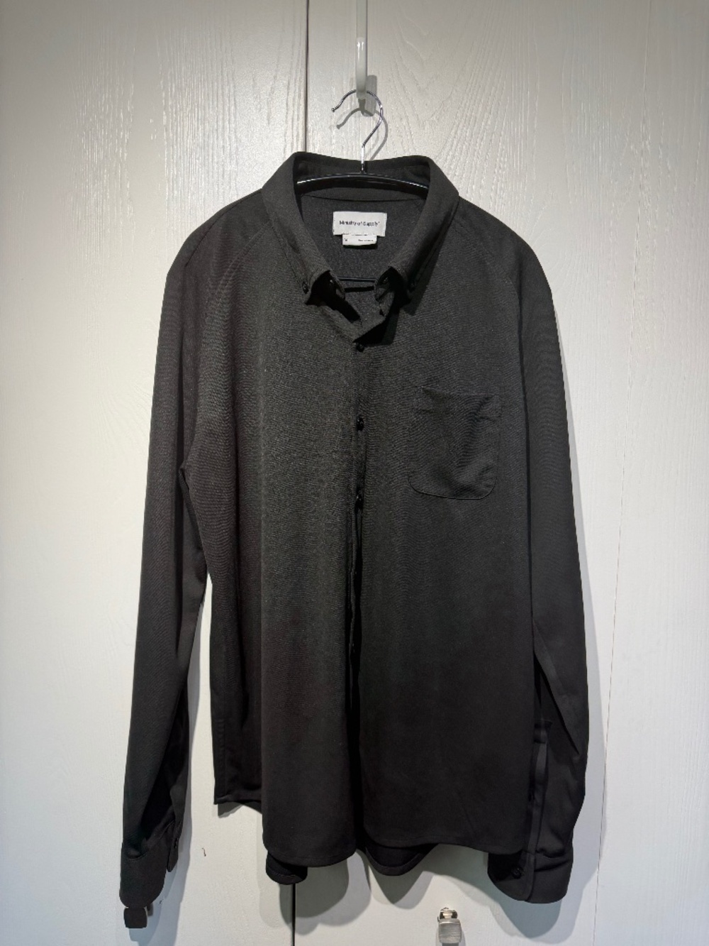 Ministry of Supply Apollo Raglan Sport Shirt - XL - Black